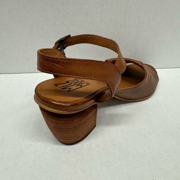 MIZ MOOZ WOMEN'S HEELED ANKLE STRAP BUCKLE SANDALS BRANDY 37EU / 7US # K-31 - Picture 3 of 3